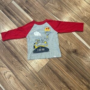 GAP 2T Construction/Excavator “I Dig You” Pop Out Pocket Long Sleeve